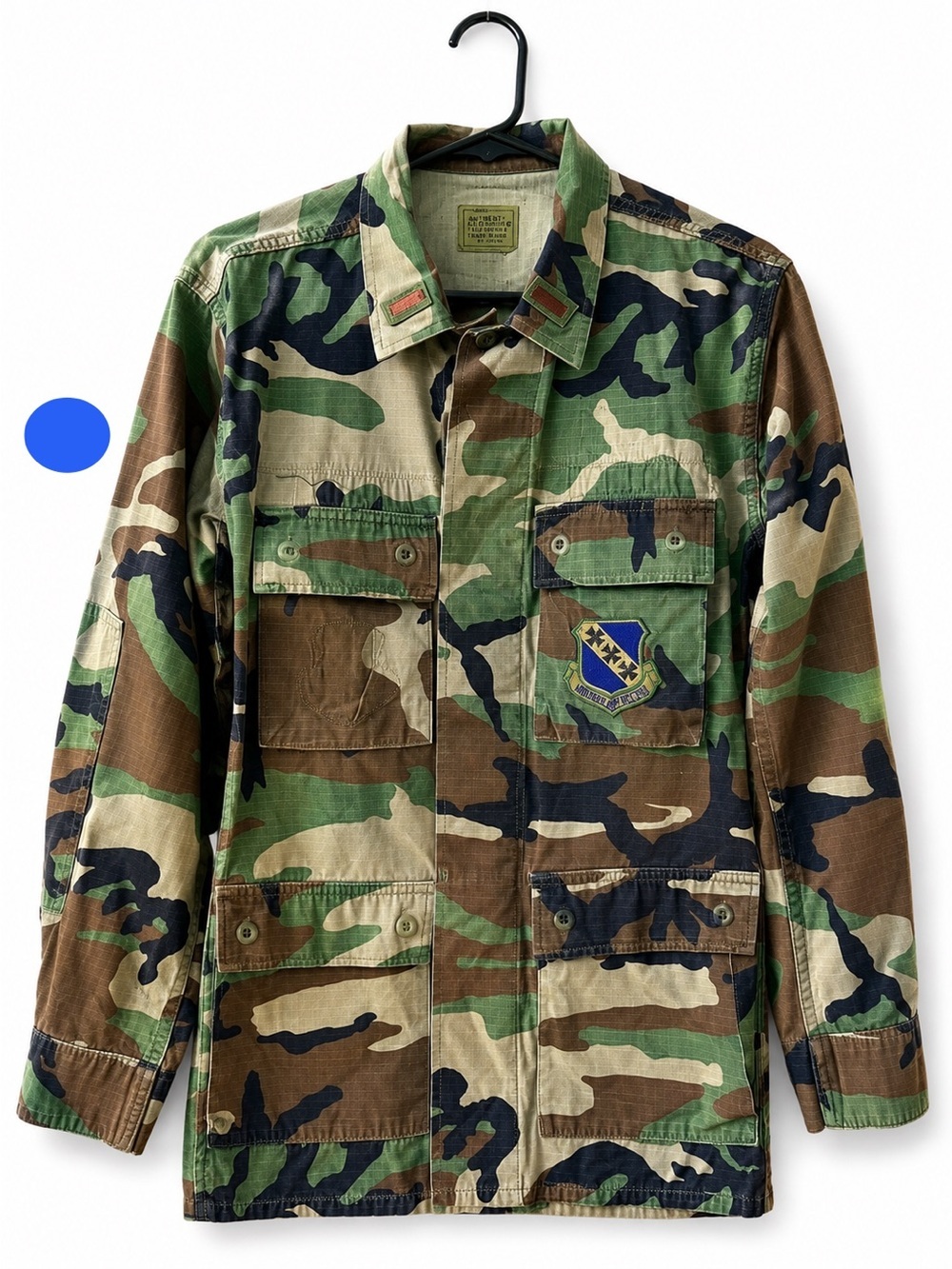 Vintage Original Military Woodland Camo BDU Field Jacket Size Small